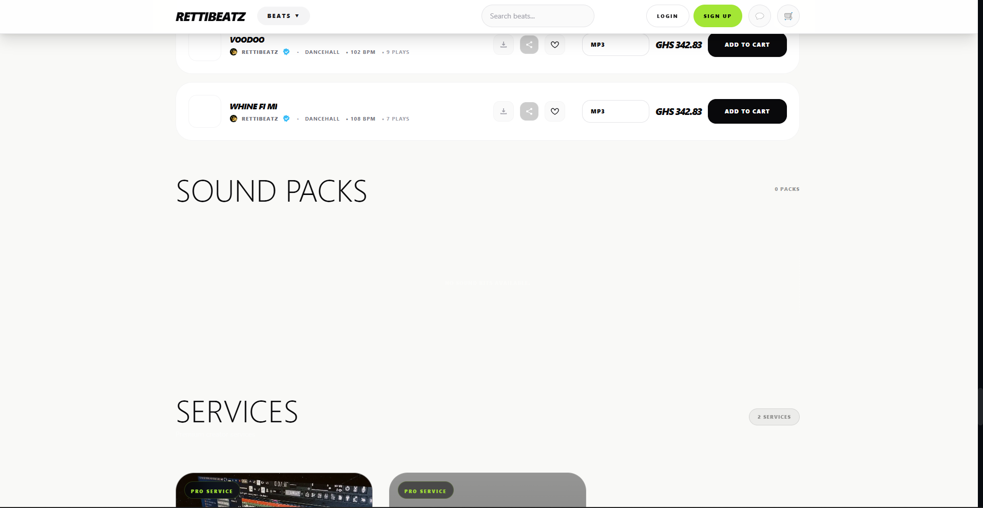 Sound Pack Store
